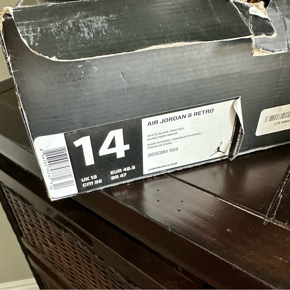 Air Jordan 8 Retro 'Bugs Bunny' 2013 White / Black/ True Red - Picture 7 of 13